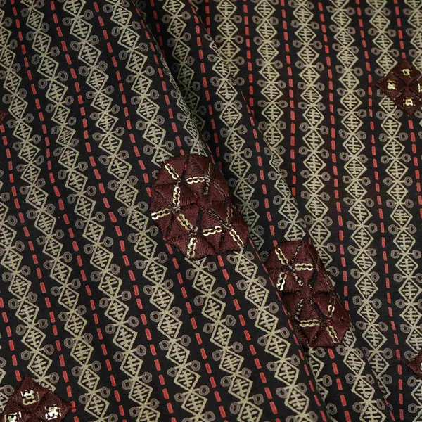 Charcoal_Brown_Geometrical_Stripes_Eri_Cotton_Silk_Fabric_Mtfg_31054_Default_Title