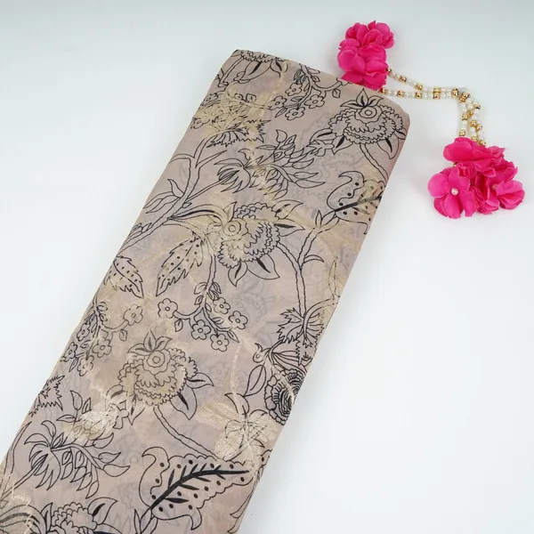 Beige_Floral_Print_With_Jacquard_Organza_Fabric_Mt_31169_Default_Title