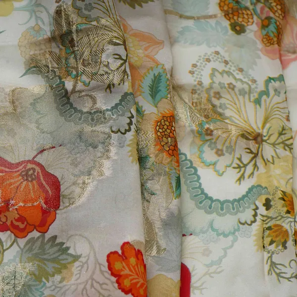 Off_White_Floral_Print_With_Jacquard_Organza_Fabric_Mt_31171_Default_Title