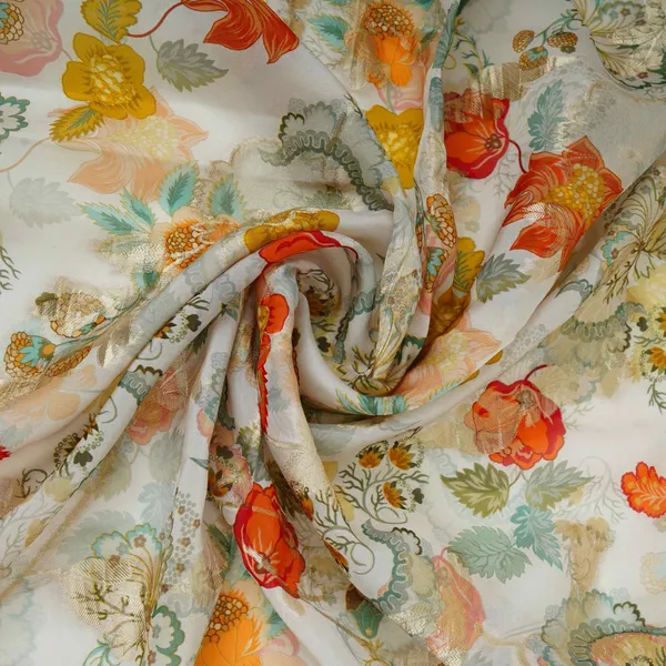 Off_White_Floral_Print_With_Jacquard_Organza_Fabric_Mt_31171_Default_Title