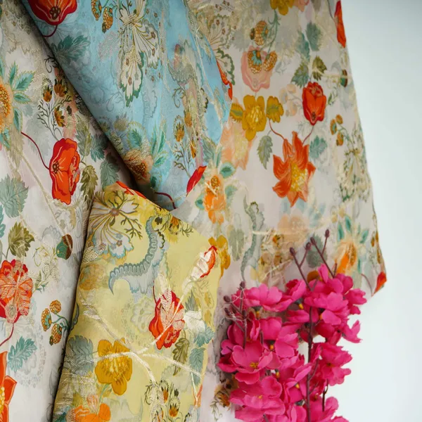 Off_White_Floral_Print_With_Jacquard_Organza_Fabric_Mt_31171_Default_Title
