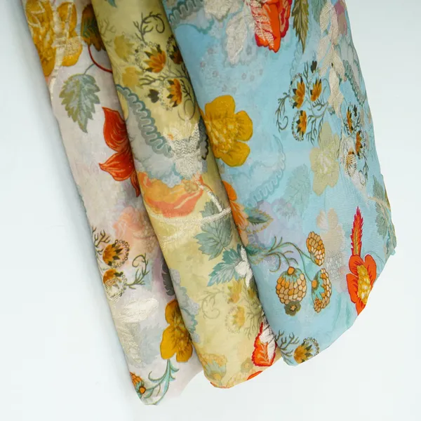 Off_White_Floral_Print_With_Jacquard_Organza_Fabric_Mt_31171_Default_Title
