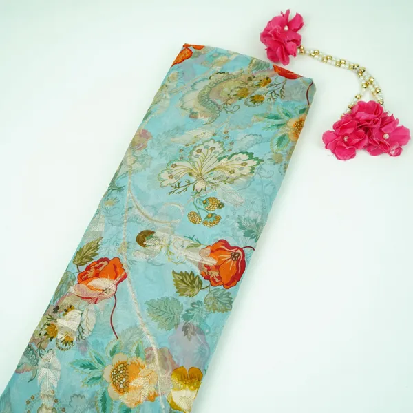 Power_Blue_Floral_Print_With_Jacquard_Organza_Fabric_Mt_31172_Default_Title