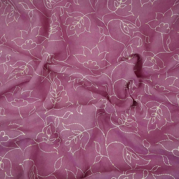 Lavender_Thread_Embroidery_Pure_Linen_Fabric_Sn_31239_Default_Title