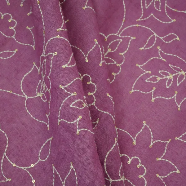 Lavender_Thread_Embroidery_Pure_Linen_Fabric_Sn_31239_Default_Title