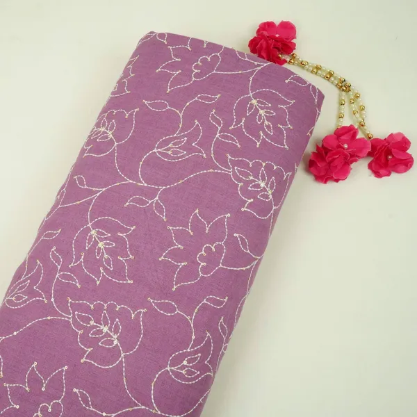 Lavender_Thread_Embroidery_Pure_Linen_Fabric_Sn_31239_Default_Title