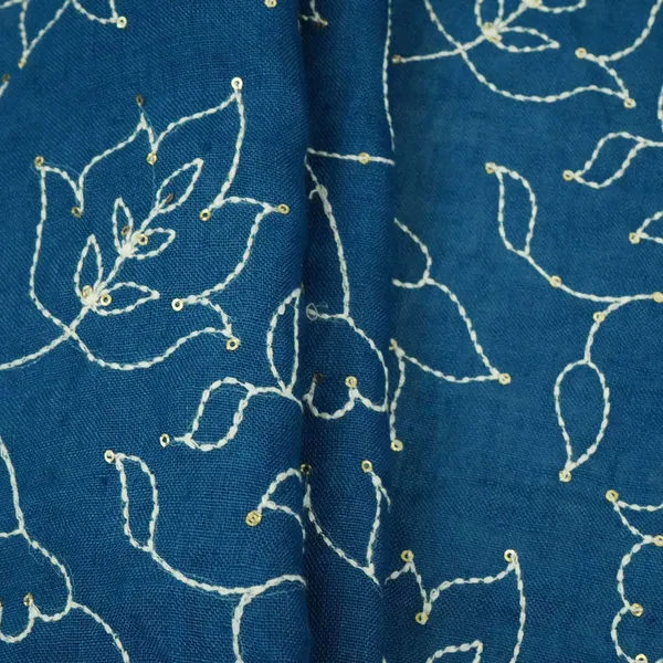 Denim_Blue_Thread_Embroidery_Pure_Linen_Fabric_Sn_31240_Default_Title