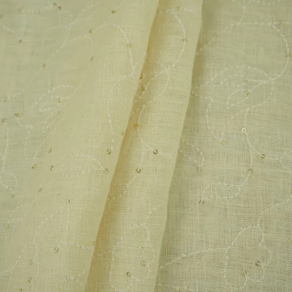 Off_White_Thread_Embroidery_Pure_Linen_Fabric_Sn_31242_Default_Title