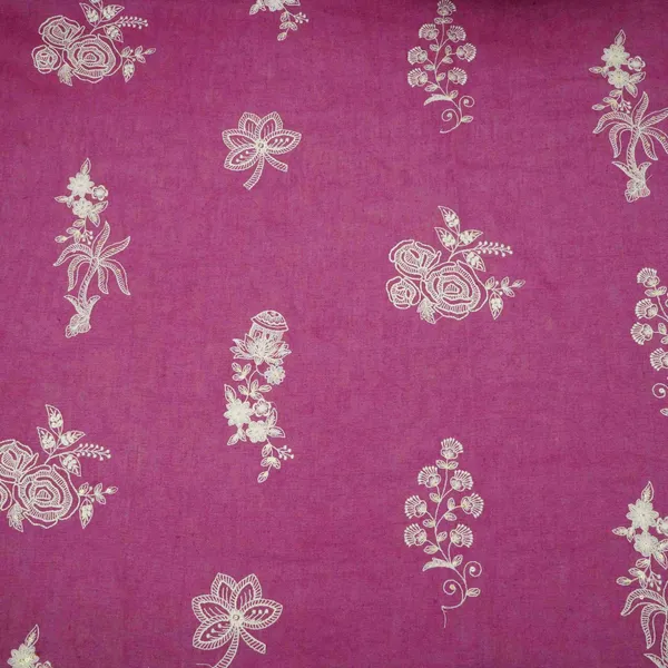 Magenta_Thread_Embroidery_Pure_Linen_Fabric_Sn_31244_Default_Title