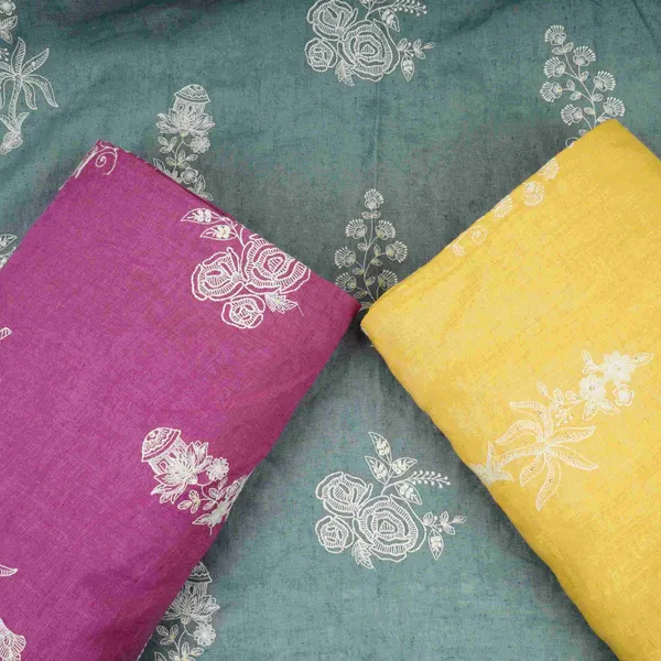 Magenta_Thread_Embroidery_Pure_Linen_Fabric_Sn_31244_Default_Title