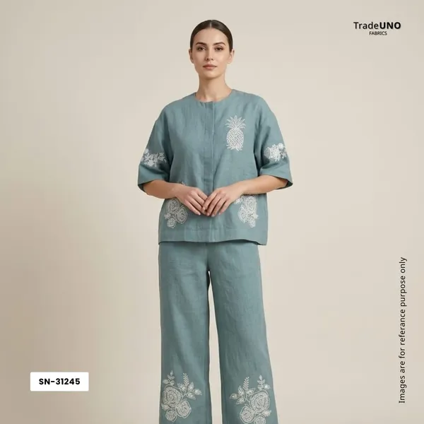 Dusty_Denim_Thread_Embroidery_Pure_Linen_Fabric_Sn_31245_Default_Title
