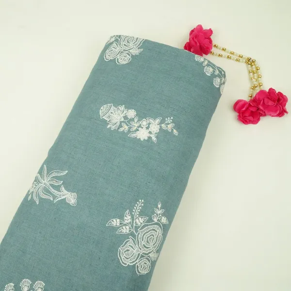 Dusty_Denim_Thread_Embroidery_Pure_Linen_Fabric_Sn_31245_Default_Title
