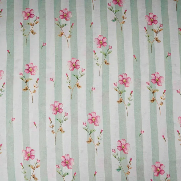 Sage_Green_With_Off_White_Stripes_Floral_40s_Pure_Linen_Fabric_Vf_31324_Default_Title
