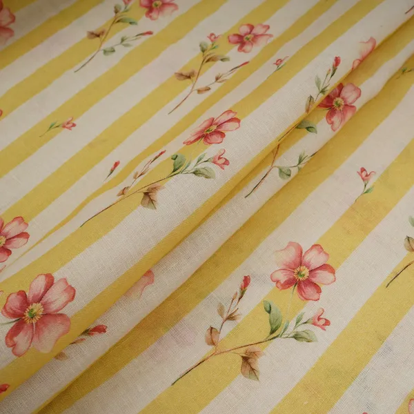 Lime_Green_With_Off_White_Stripes_Floral_40s_Pure_Linen_Fabric_Vf_31325_Default_Title