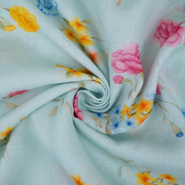 Light_Aqua_Blue_Floral_Print_40s_Pure_Linen_Fabric_Vf_31348_Default_Title