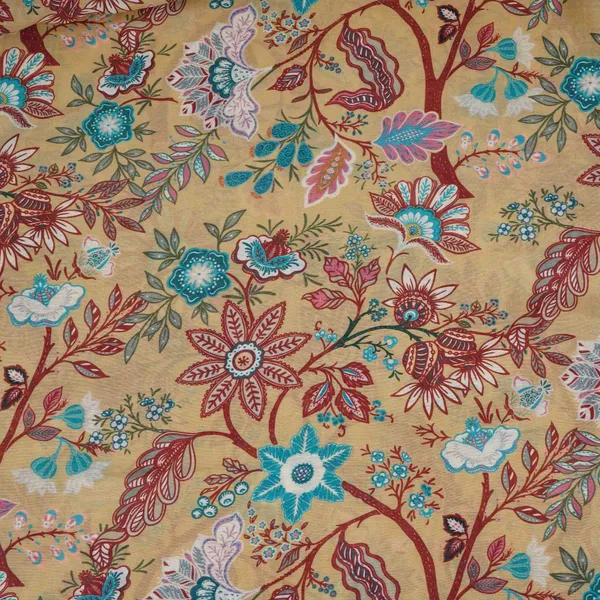 Olive_Green_With_Multicolor_Kalamkari_Print_Pure_Linen_Fabric_Gts_31330_Default_Title