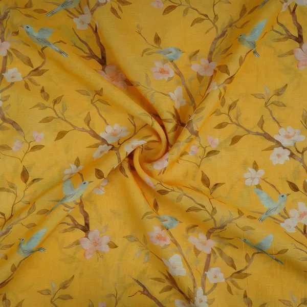 Yellow_Floral_Print_Pure_Linen_Fabric_Gts_31339_Default_Title