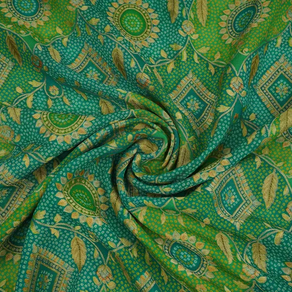 Teal_Blue_Parrot_Green_Bandhani_Floral_Georgette_Jaal_Fabric_Mti_31549_Default_Title