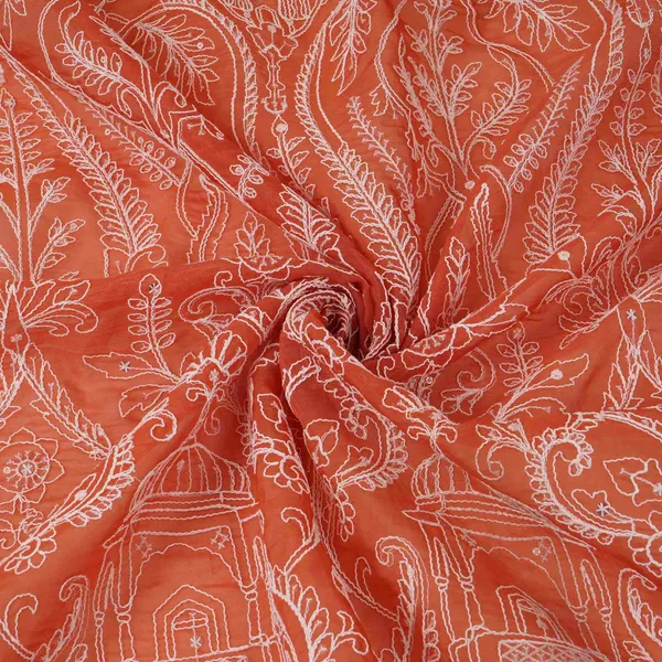 Rust_Orange_Traditional_Dori_Work_Organza_Fabric_Vfs_31519_Default_Title