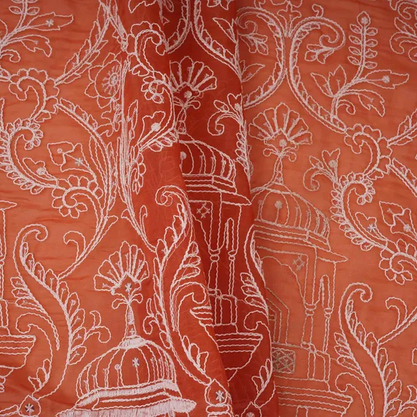 Rust_Orange_Traditional_Dori_Work_Organza_Fabric_Vfs_31519_Default_Title