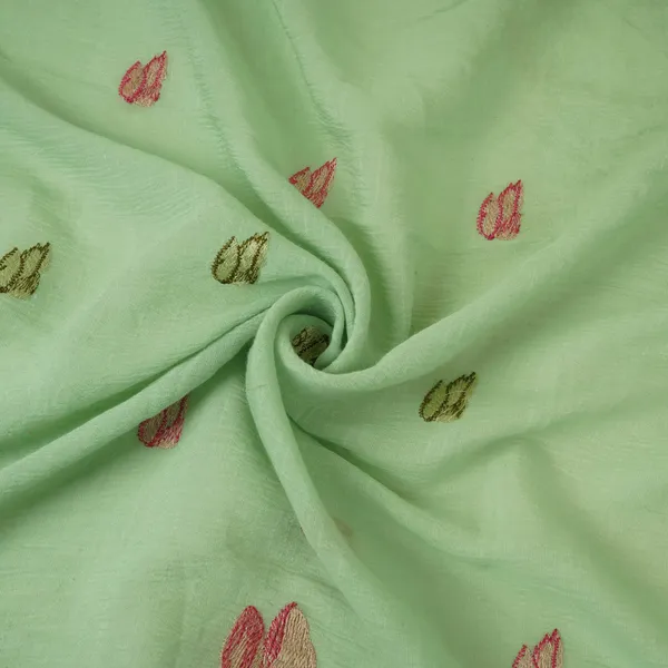 Mint_Blue_Thread_Border_Embroidery_Chinon_Cotton_Slub_Fabric_Vfs_31529_Default_Title