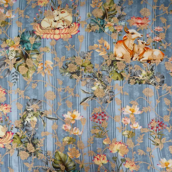Teal_Blue_Pichwai_Jacquard_Stripes_Raw_Mango_Silk_Fabric_Cw_31581_Default_Title