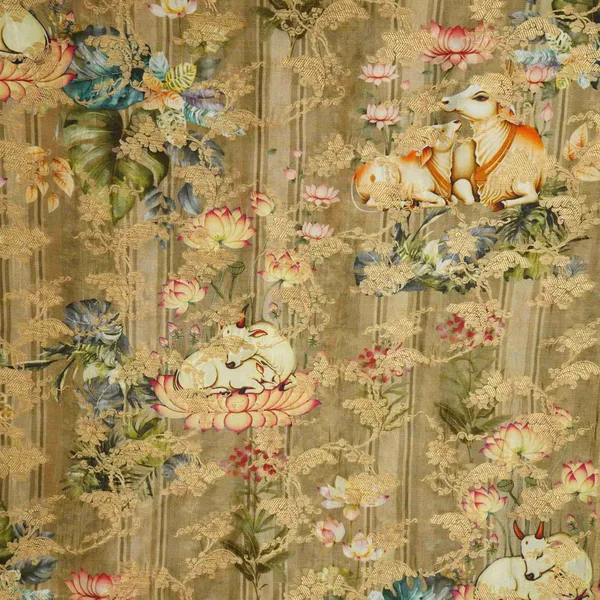 Olive_Green_Pichwai_Jacquard_Stripes_Raw_Mango_Silk_Fabric_Cw_31582_Default_Title
