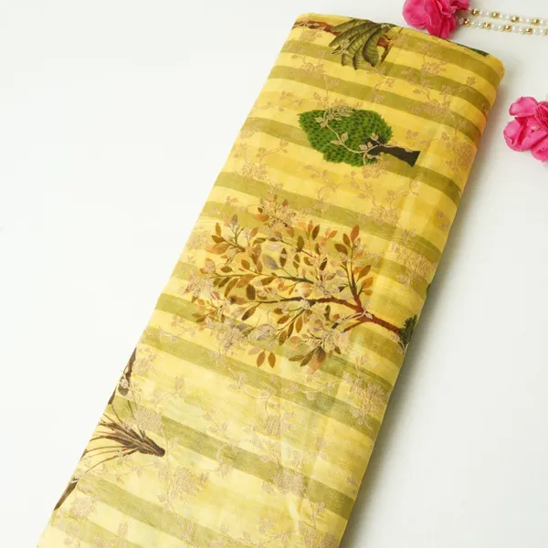 Lime_Green_Floral_Jacquard_Stripes_Raw_Mango_Silk_Fabric_Cw_31592_Default_Title