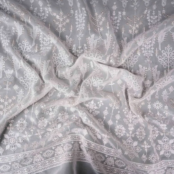 White_Dyeable_Chikankari_Embroidery_Georgette_Fabric_Vfs_31699_Default_Title