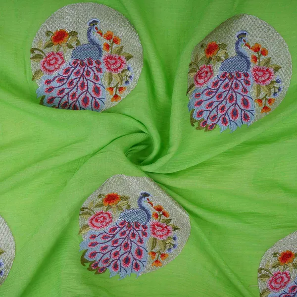 Parrot_Green_Floral_Buta_Patch_Embroidery_Chinon_Cotton_Slub_Fabric_Vfs_31656_Default_Title