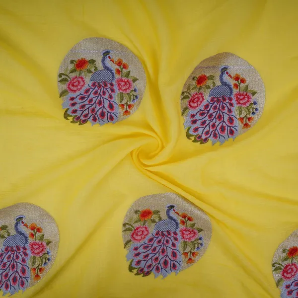 Lemon_Yellow_Floral_Buta_Patch_Embroidery_Chinon_Cotton_Slub_Fabric_Vfs_31657_Default_Title