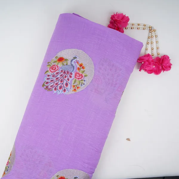 Lavender_Floral_Buta_Patch_Embroidery_Chinon_Cotton_Slub_Fabric_Vfs_31659_Default_Title