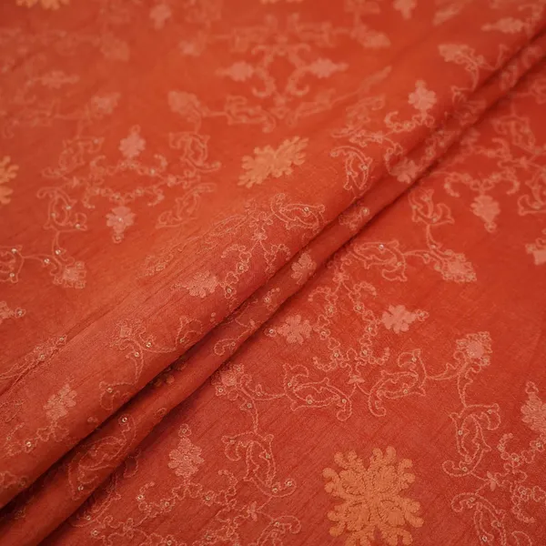 Rust_Red_Floral_Jaal_Embroidery_Raw_Silk_Fabric_Vfs_31666_Default_Title