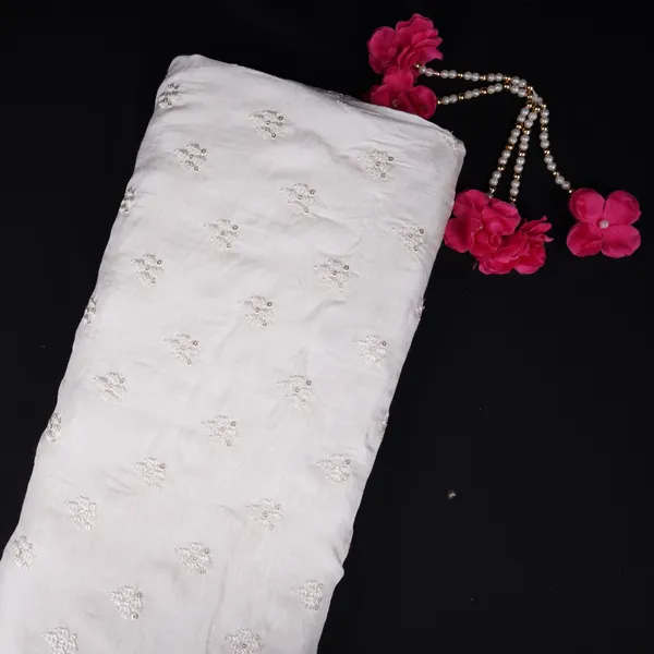 White_Dyeable_Buti_Embroidery_Dola_Silk_Fabric_Vfs_31670_Default_Title