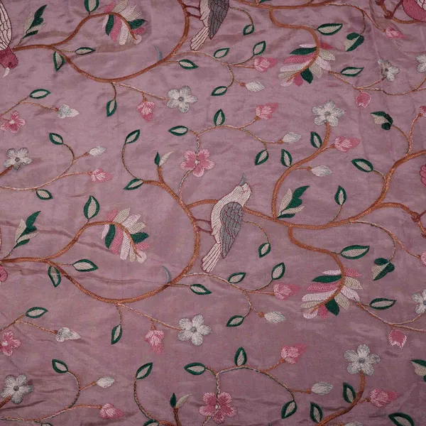 Mauve_Floral_Bird_Embroidery_Tissue_Fabric_Vfs_31859_Default_Title