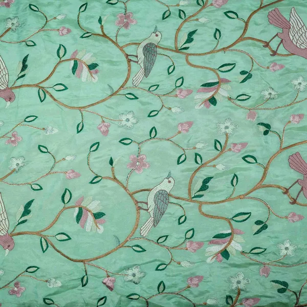Sage_Green_Floral_Bird_Embroidery_Tissue_Fabric_Vfs_31860_Default_Title