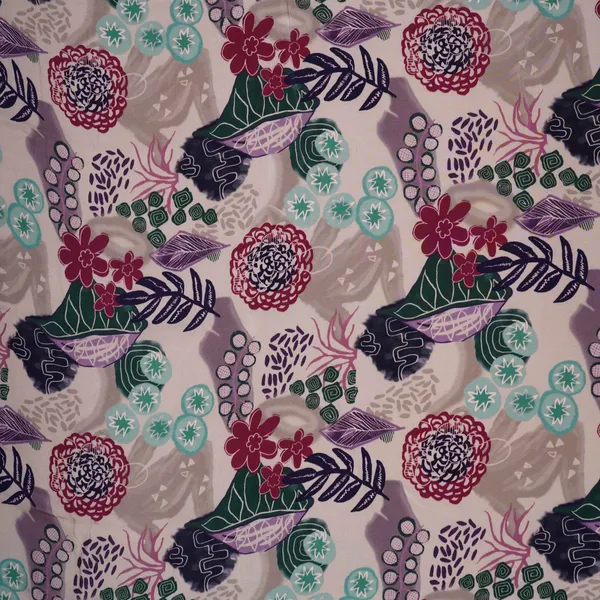 Beige_With_Multicolor_Floral_Print_Crepe_Fabric_Nvc_31815_Default_Title