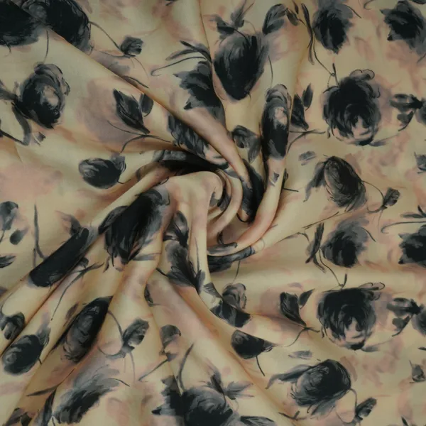Beige_With_Black_Floral_Print_Modal_Satin_Fabric_Vp_32022_Default_Title