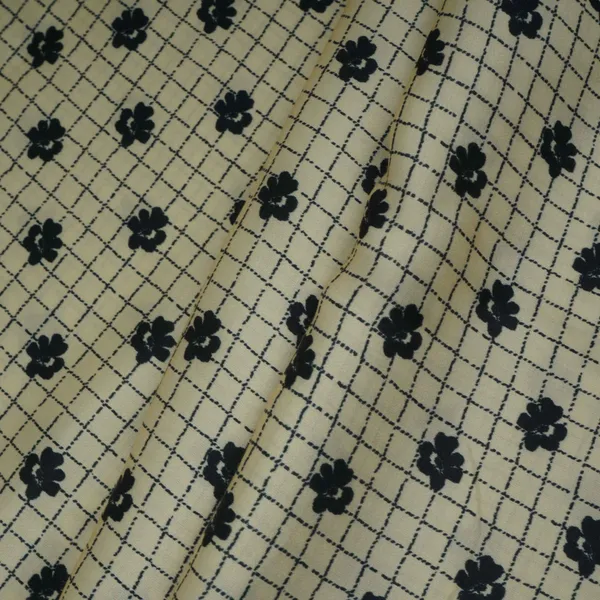 Beige_With_Black_Floral_Check_Modal_Satin_Fabric_Vp_32023_Default_Title