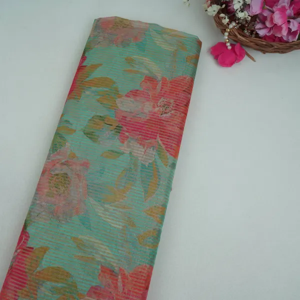 Sky_Blue_Stripes_With_Floral_Print_Organza_Fabric_Vp_32024_Default_Title