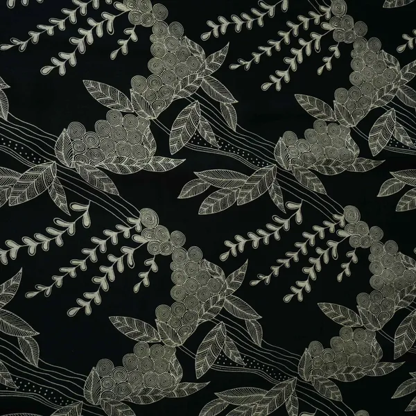 Black_With_Cream_Floral_Print_Modal_Satin_Fabric_Vp_31995_Default_Title