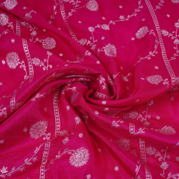 Magenta_Pink_Cutdana_Embroidery_With_Jacquard_Russian_Silk_Fabric_Tf_32054_Default_Title