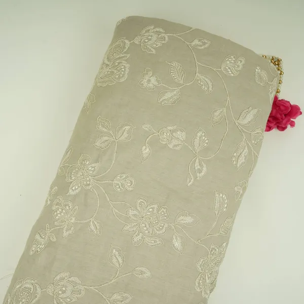 Light_Grey_Floral_Embroidery_Pure_Linen_Fabric_Gpf_32065_Default_Title