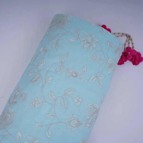 Sky_Blue_Floral_Embroidery_Pure_Linen_Fabric_Gpf_32066_Default_Title
