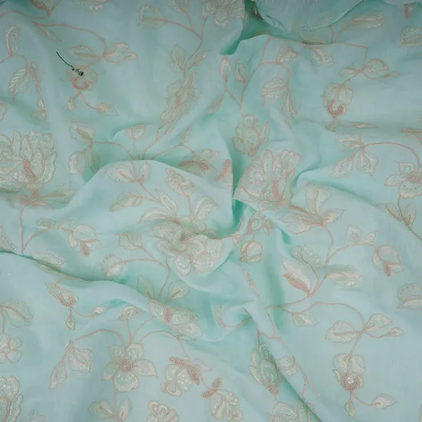 Sky_Blue_Floral_Embroidery_Pure_Linen_Fabric_Gpf_32066_Default_Title