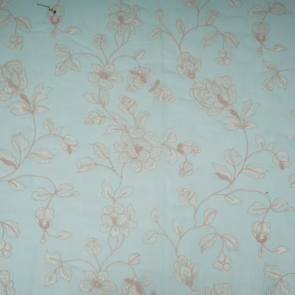 Sky_Blue_Floral_Embroidery_Pure_Linen_Fabric_Gpf_32066_Default_Title