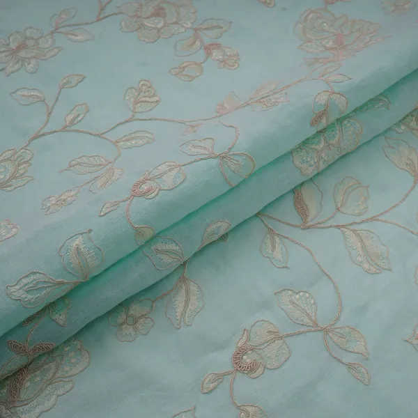 Sky_Blue_Floral_Embroidery_Pure_Linen_Fabric_Gpf_32066_Default_Title