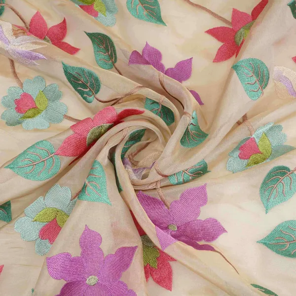 Beige_With_Multicolor_Thread_Floral_Embroidery_Kanjivaram_Silk_Fabric_Tf_31440_Default_Title
