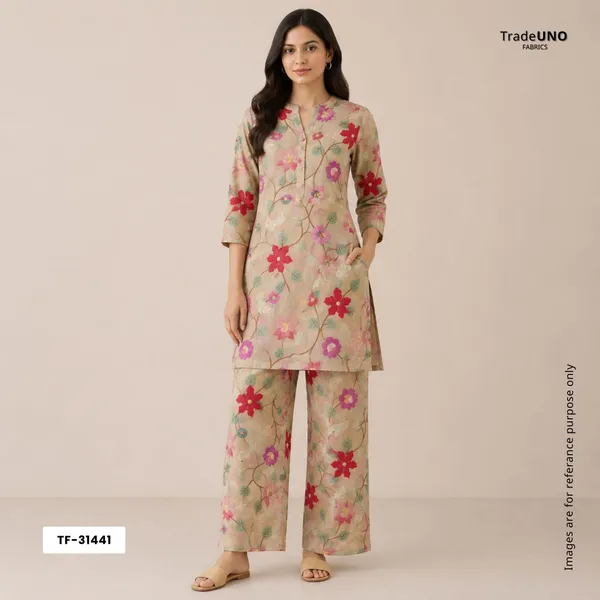 Beige_With_Multicolor_Thread_Floral_Embroidery_Kanjivaram_Silk_Fabric_Tf_31441_Default_Title