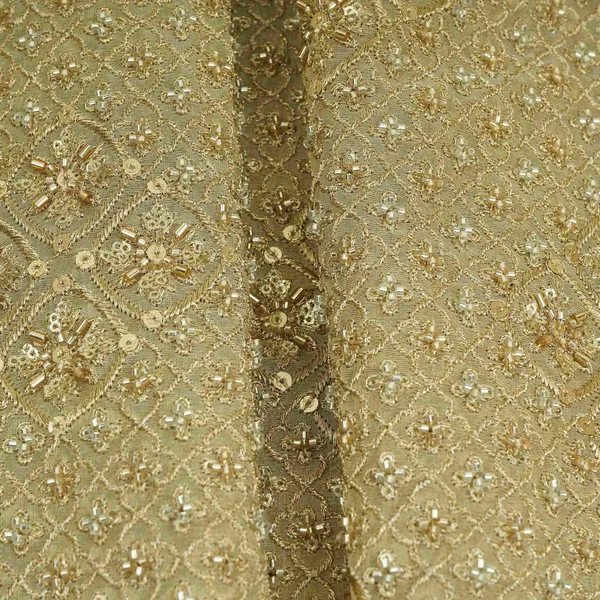 Golden_Heavy_Thread_Zari_Sequins_Embroidery_Kanjivaram_Silk_Fabric_Tf_31442_Default_Title